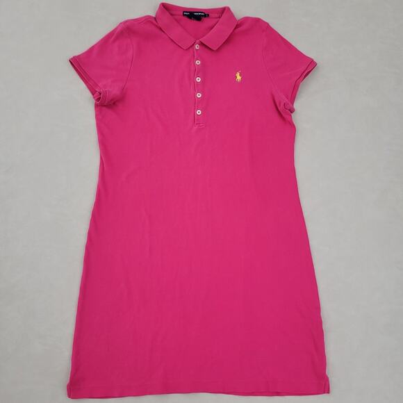 Ralph Lauren Sport Dresses & Skirts - Ralph Lauren Polo Sport Shirt Dress Womens L Pink Preppy Classic Heritage